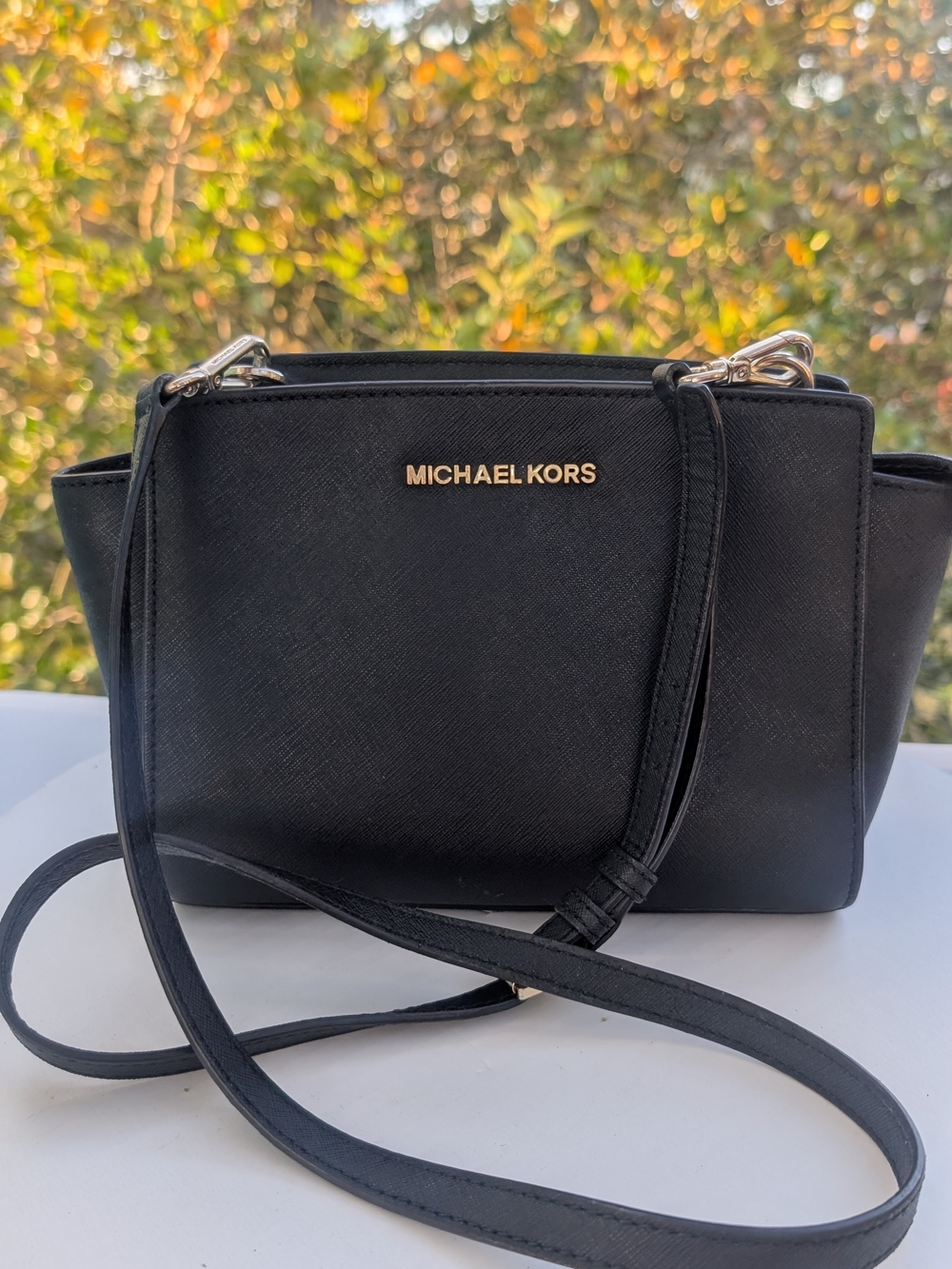 Michael Kors Mini Selma Crossbody Bag in Black